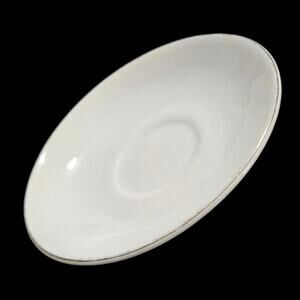 Salem International Ironstone Silver Elegance Saucer England White Dish